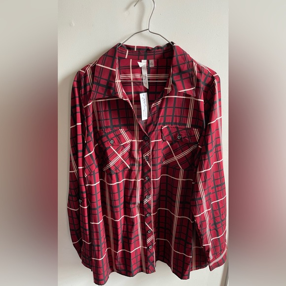 Bundle deal: One EUC & NWT.  2 NY Collection button up shirts. - Picture 15 of 15